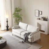 Deep 3-Seater Cloud Couch with 2 Armrest Pillows and 2 Toss Pillows, Love Seat for Living Room W3191P278034