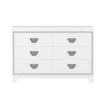 ZUN Elegant Dresser with Metal Handle and Sparkling Shiny Decoration, Storage Cabinet with 6 Drawers for WF531201AAK