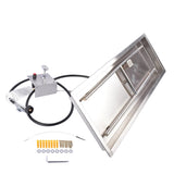 36x12-inch Fire Pit Pan Stainless Steel Fire Pit Burner Kit Rectangular Indoor or Outdoor 13820184