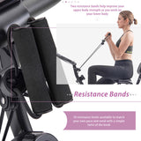 Folding Exercise Bike, Fitness Upright and Recumbent X-Bike with 16-Level Adjustable Resistance, Arm 37870100