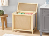 Faux Rattan Lidded Laundry Basket with Removable Polycotton Liner 36778682