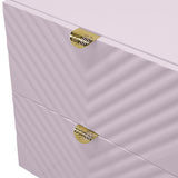 Pink High Gloss 2-Drawer Nightstand B062P209010