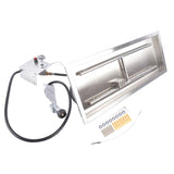 30x10-inch Fire Pit Pan Stainless Steel Fire Pit Burner Kit Rectangular Indoor or Outdoor 13082707