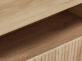 Handleless Grille-Finished 3-Drawer Bedside Table P2 Particleboard MDF & Melamine Veneer 33514426