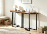 44in Modern Console Sofa Table, Waterproof Scratch-Resistant Top, Sturdy Metal Frame with Anti-Slip 70212505