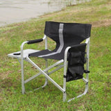 1-piece Padded Folding Outdoor Chair with Side Table and Storage Pockets,Lightweight Oversized W24172215
