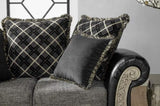 San Marino 2-Tone Fabric Wooden Frame Sofa and Loveseat Set T2574P198797