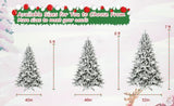 ZUN 6FT PE&PVC Flocked Artificial Christmas ,With 1100 branch tips and metal stand,Foldable Fake W1773P199059