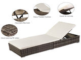 Outdoor Leisure Rattan Furniture Pool Bed / Chaise -Grey 69458607