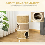 ZUN Wooden Cat House/Cat Trees /Cat Climbing Tower （Prohibited by WalMart） 34179174