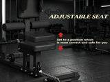 Black Lat Pull down Machine with Adjustable Seat And Flip-Up Footplate High/Low Pulley Home Gym 67804429