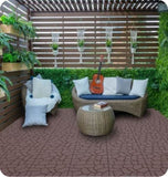 New Stone texture 12" Patio Deck Tiles, DIY Module Interlocking Decking Tiles Floor Tile,Easy and W3022P251868