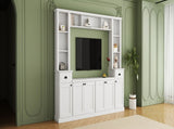 Minimalist Entertainment Wall Unit Set Bridge for TVs Up to 75'', Ample Storage Space TV Stand 44609856
