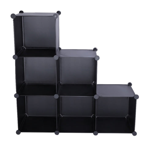 ZUN Cube Storage 6-Cube Closet Organizer Storage Shelves Cubes Organizer DIY Closet Cabinet Black 23704332