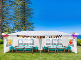 10'X20' Outdoor Party Tent with 4 Removable Sidewalls, Waterproof Canopy Patio Wedding Gazebo, White 69471585