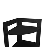 Gisela Corner Shelf With Three Shelves, Black B128P237171