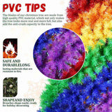6ft Rainbow Spiral Christmas Tree, 1248 Branch Tips, Colorful PVC Artificial Holiday Tree with 84468367
