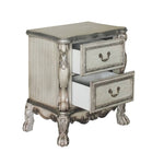 ZUN Vintage Bone White 2-Drawer Nightstand B062P189125