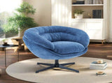 Modern Chenille Office Chair, 360&deg Swivel Accent Chair with Removable Cushion, Round Office Chair, N817P207777N