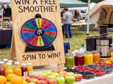 14-Slot Customizable Spinning Prize Wheel with Foldable Stand, Rewritable Tabletop Fortune Wheel 60013848