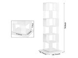 360&deg Rotating Bookshelf with Acrylic Plate, 6-Tier Tall, Floor Rack Simple Bookcase, Modern W409P167478