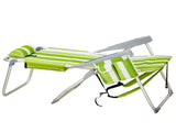 63*70*99cm Heightened Oxford Cloth Silver White Aluminum Tube Bearing 100kg Beach Chair Green 51900135