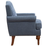 Accent Chair.Nailhead Trim Armchair for Living Room,Comfy Chenille Club Sofa Chair,Springs Cushions W3042P262907