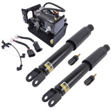 Pair Rear Shock Absorbers Air Compressor Pump Set For Cadillac Escalade Chevrolet Suburban Tahoe 84710593