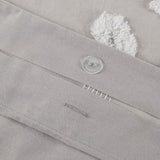 Full/Queen 3 Piece Tufted Cotton Chenille Floral Duvet Cover Set B035129184