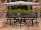 81*81*104cm Round Courtyard Cast Aluminum Table Bronze 84213429
