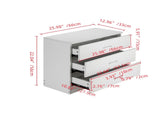 Modern Simple 3-Drawer Dresser White 80193999