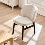 ZUN 1 PC Wooden Frame Upholstered Shell Dining Chair,Modern Armless Chairs Comfor Kitchen Chairs for W2582P243341