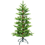 Artificial 4ft Green LED-lit Christmas Tree with 298PE/PVC Mixed Branch Tips,Hinged Premium & 31918153