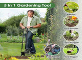 Multifunctional Bulb Planter Tool, Long Handle 5-in-1 Digger Weeder Soil Remover for Home 82423403