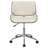 Ecru and Walnut Swivel Office Chair B062P153784