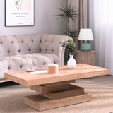Modern Rustic Wood Coffee Table ,Farmhouse style coffee table,Wood block base coffee table, Living W2729P298162