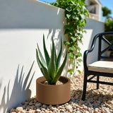 Heavy Duty Corten Steel Round Raised Garden Bed Kit 15.5" Dia. x 12" H. Pre-Rusted Metal Planter W3077P276889