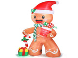 7.9 FT Lighted Christmas Inflatable Decoration, Inflatable Gingerbread Man Outdoor Decoration, Funny 81761371
