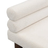 Upholstered Dining Bench, End of Bed, Entryway Bench, Boucle Ottoman for Dining Room, Bedroom, N779P292154A