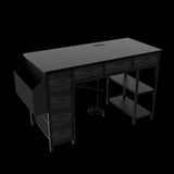 ZUN 47.3" Computer Desk with 7 Drawers, Extra Large Side Pocket, and Power Outlets – Ideal for Home W2887P240012