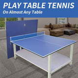 9ft Blue Mid-Size Ping Pong Conversion Top Foldable & Portable Table Tennis Table Top for Indoor 16177027