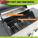 Propane Grill 3 Burner Barbecue Grill Stainless Steel Gas Grill with Side Burner and Thermometer for 21785975