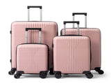 Non-TSA customs lock four-in-one PP trolley suitcase, 16in, 20in, 24in, 28in, PP material, rose gold 32533903