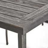 Outdoor 69" Acacia Wood Dining Table, Sandblast Dark Gray Finish 62617.00SDGRY