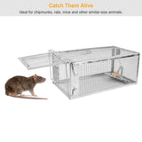 2 pcs Humane Mouse Trap, High Sensitivity Gravity Pedal Auto-Lock Rodent Trap - Sturdy Galvanized 34528189