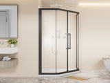 Neo-Angle Sliding Shower Enclosure 36"x72", 1/4" Clear Tempered Glass Diamond Shaped Shower Door, W3048P469292