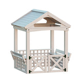 ZUN Outdoor Playhouse for Kids, Wooden Playhouse, Backyard Playhouse with bench and door W2992P246443