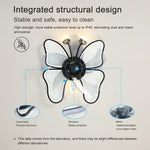 ZUN 19.7 Inch Light Ceiling with Lights Remote Control with Modern Butterfly Design Styling, Black, W1340103802