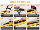 Foldable Portable Charcoal BBQ Grill with Dual Foldable Side Shelves, Stainless Steel Cooking Grate 21367246