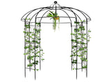 207*207*270cm Courtyard Wrought Iron Gazebo Iron Arch Black 84837091